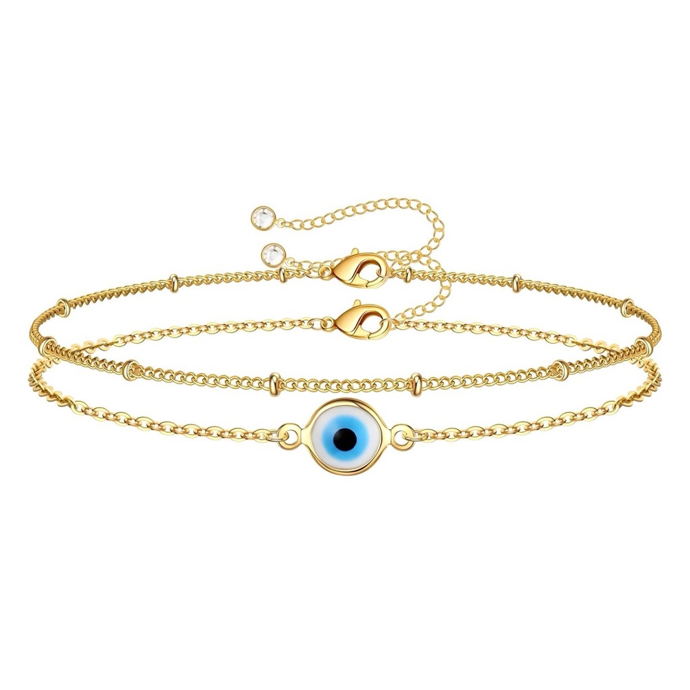 EVIL EYE BRACELET 18K GOLD PLATED STAINLESS STEEL